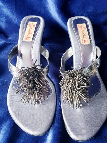 Beaded kitten heel mules - ,