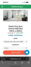 Wall Bed King - Studio Vertical Folding Bed Pull Down (No Mattress)