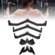 LAT Pulldown Attachment Gym Fitness T-bar V-bar Pulley Cable Attachments Set