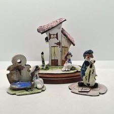 Zampiva Clay Pottery Figurine Collection Clown Cello Couple House Vintage