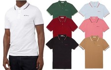 Ben Sherman Men's Short Sleeve Polo T Shirt Cotton Collared Button Tee XS - 5XL