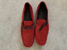TODS Ferrari Mens Loafers Red Size 9