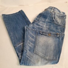 Men's Blue Crosshatch 'Black Label 55' Jeans - 34R Blue VGC