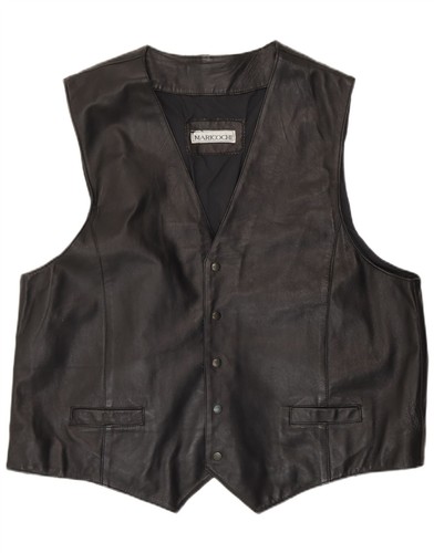Vintage mens leather waistcoat - vintage,