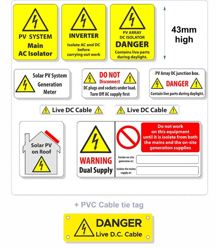 Solar electrical warning - pv,
