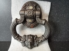 Antique cast iron head Door Knocker