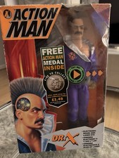 VINTAGE HASBRO ACTION MAN "DR X ELECTRONIC BRAIN & LASER EYE" FIGURE 