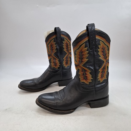Ariat black leather cowboy - ariat,
