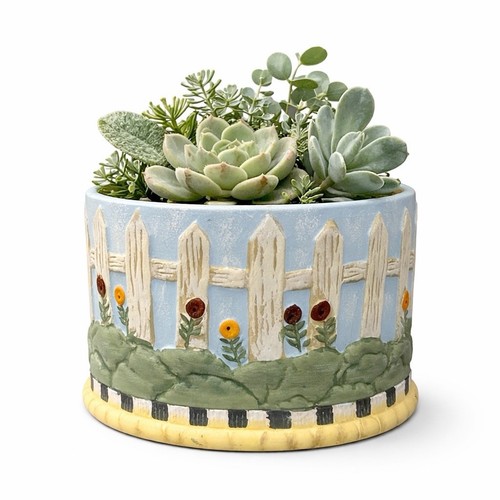 Vintage cottage garden planter - vintage,