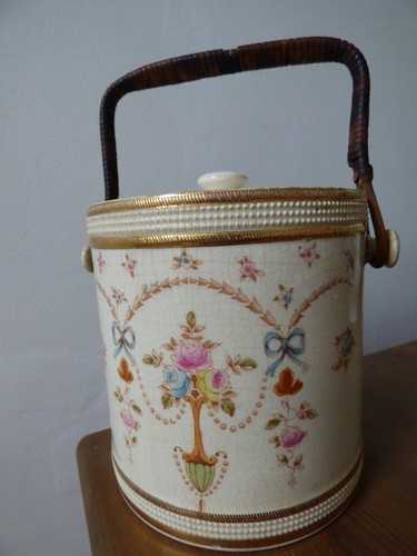 Crown devon floral biscuit - devon,