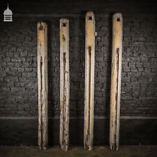 Set of Four 18th C Oak Stable Block Posts