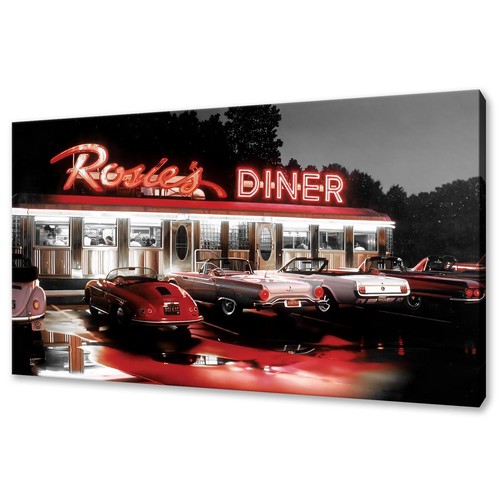 Rosie diner canvas - rosie's, print
