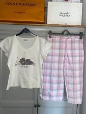 TATTY TEDDY Pyjamas Size 12 BHS Check Pink Tartan PJs 2 piece set Trousers Top