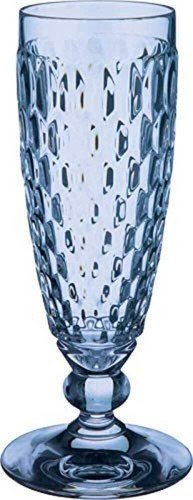 Champagne flute glass - flute, (blue)