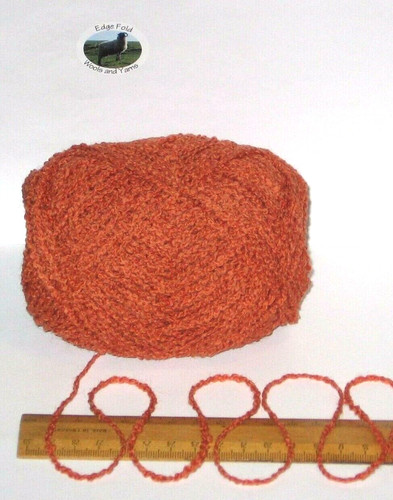 100g balls burnt orange boucle - balls,
