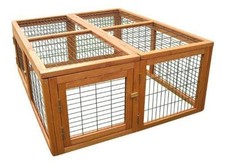 BUNNY BUSINESS FULLY FOLDING UNIVERSAL RABBIT / GUINEA PIG RUN ATTACHING RUNS