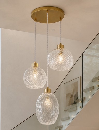 Glass faceted pendant - pendant, ceiling