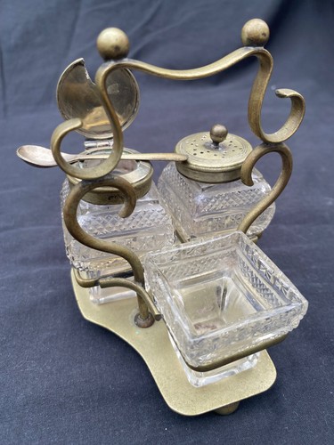 Victorian silver plated cruet