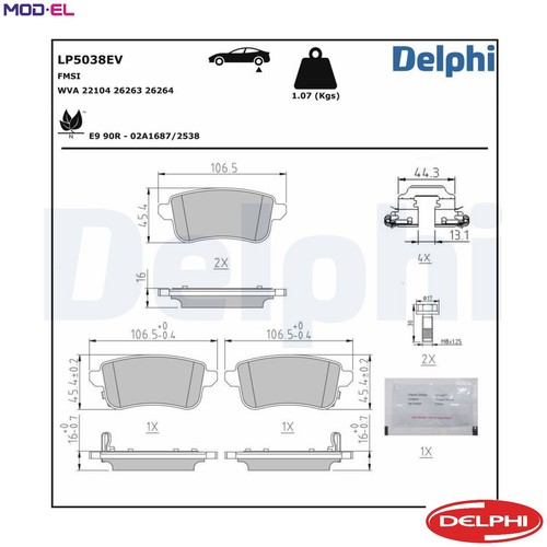 Brake pad set - set,