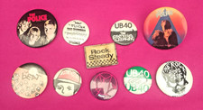 A collection of  10  musical badges. Police. UB40 and others. FREE POST