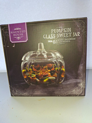 Haunted house pumpkin - haunted, glass