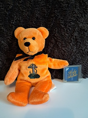Orange holy bible plush - bible, ty