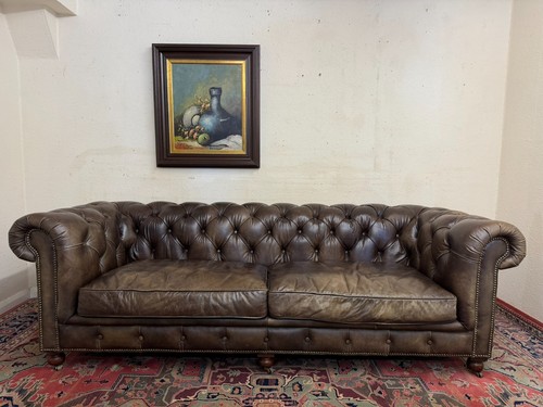 Quality antique brown leather - antique,