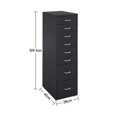Mobile Steel Storage Cabinet Cupboard Free Standing Metal Office Filing Cabinets