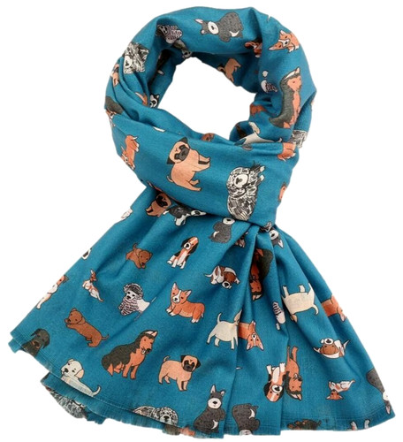Dog scarf teal blue beagle - teal,