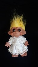 Vintage Troll Girl In White