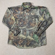 Cabela's Realtree Camo Shirt Mens Large Flannel Overshirt Advantage Timber USA