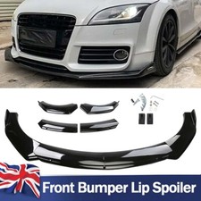 Gloss Black Front Bumper Lip Spoiler Splitter Kit For Audi A6 RS6 C6 C7 C7.5 C8