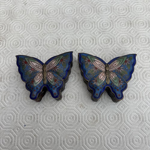 Vintage chinese cloisonne - 2x,