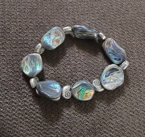 Abalone stretch bracelet with - stretch,