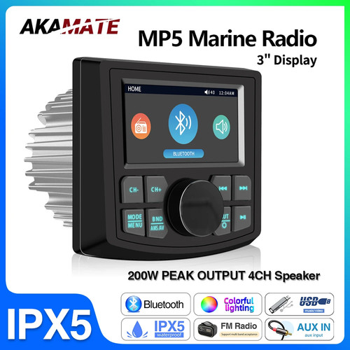 Marine radio stereo mp5 inch - radio,