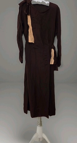 1920 dress bow detail - detail, brown