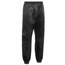 Kung Fu Satin Trousers Black Cuffed Bottoms Adults Childrens KIds Pants Training
