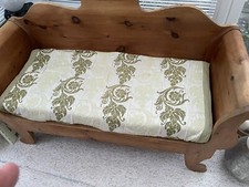 Old Antique Style Pine Bench Seat Pew  Style Nice Curves Hitchin
