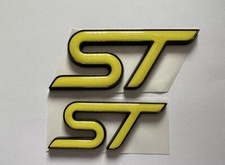 FRONT & BACK ST BADGE WITH COLOUR INSERT FIESTA FOCUS PUMA BLACK YELLOW 