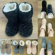 UK Size 5-9 Ladies Winter Warm Slippers Women Ankle Indoor Fur Boots Cute Shoes