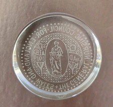 The General Nursing Council For England and Wales. Vintage Glass Paperweight 8cm