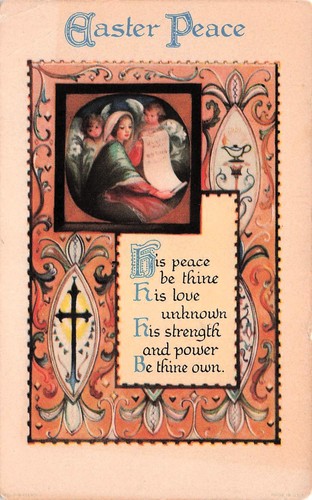 Easter card religious stained - easter,