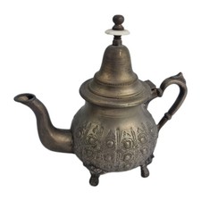Vintage Egyptian Pewter Teapot