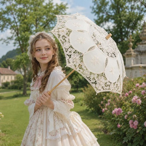 Lady handcrafted lace sun - lady,