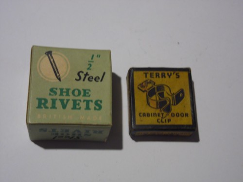 1950s boxes steel shoe rivets - boxes,