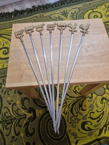 Set vintage brass animal - set, 7