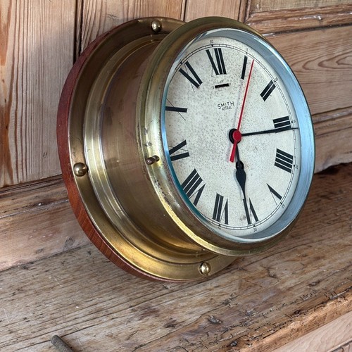 Smith astral clock brass ships - clock,