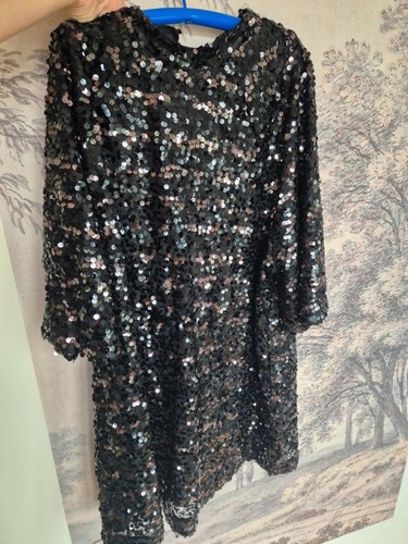 Black sequin dress - dress, size