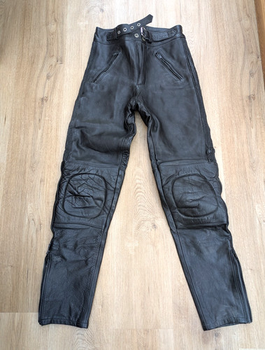 Leather motorcycle trousers - leather, 28