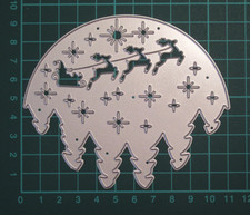 Santa Sleigh Scene Metal